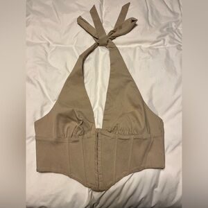 Pacsun corset halter crop top